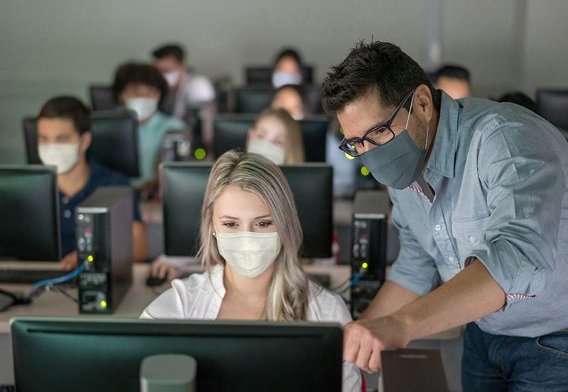 Computer class at a community college