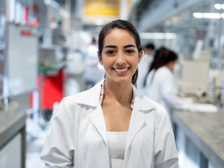 healthcare worker smiling