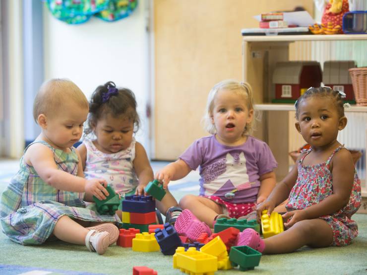 babies playing