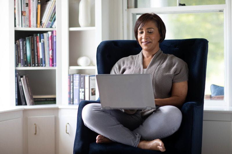 Adult learner upskilling at home during the pandemic